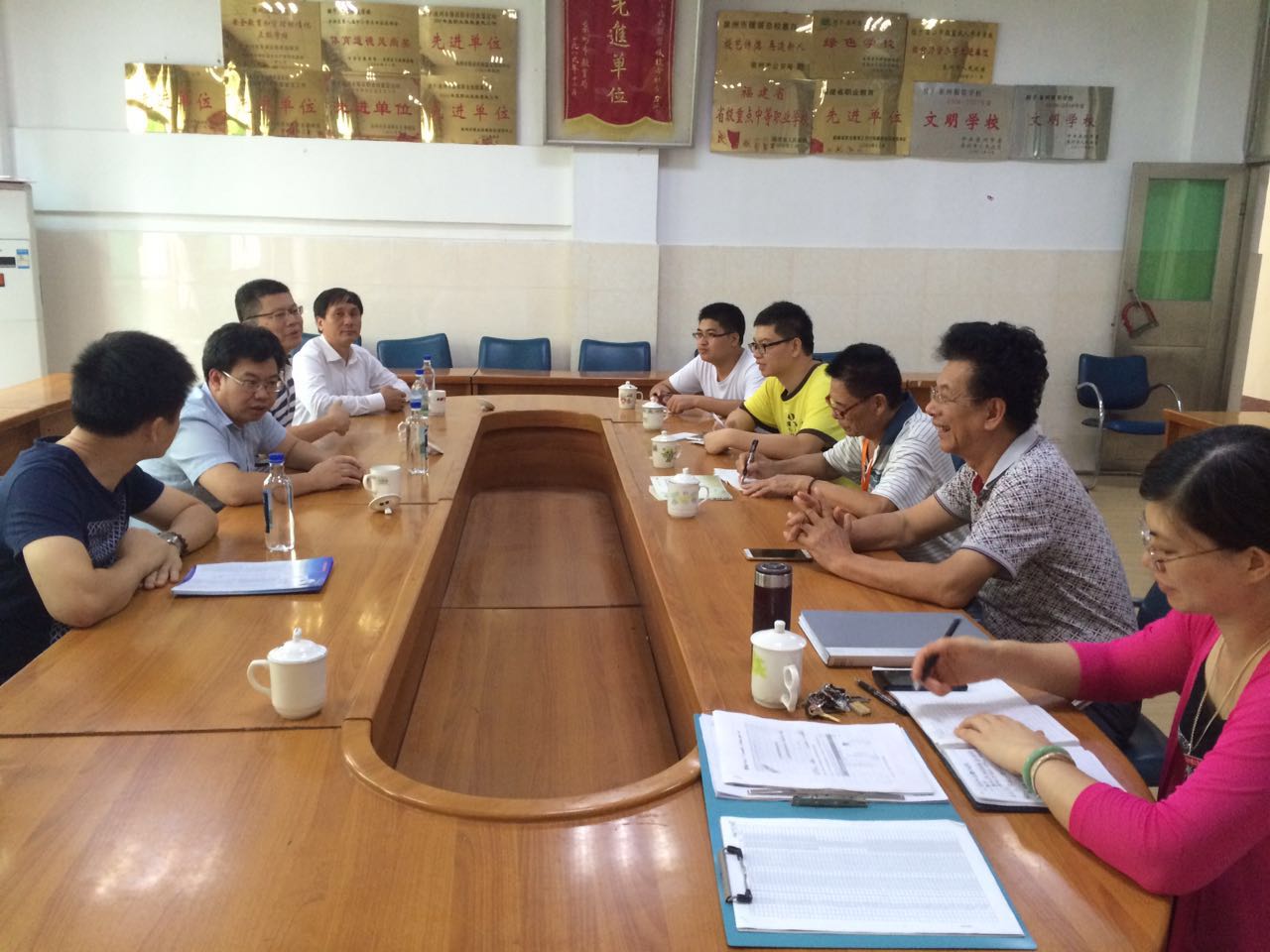 图4:现场调研泉州理工学校开放教育办学情况